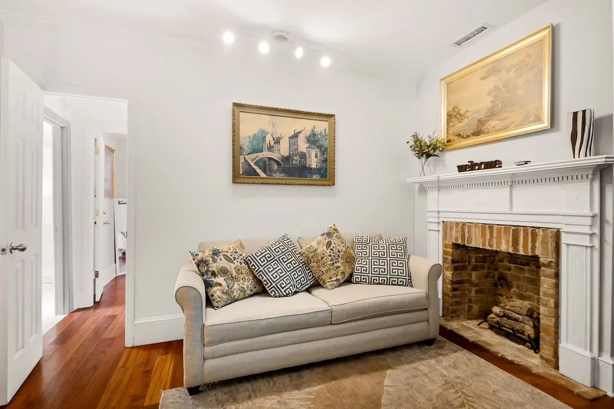 Two room layout with a sleeper sofa