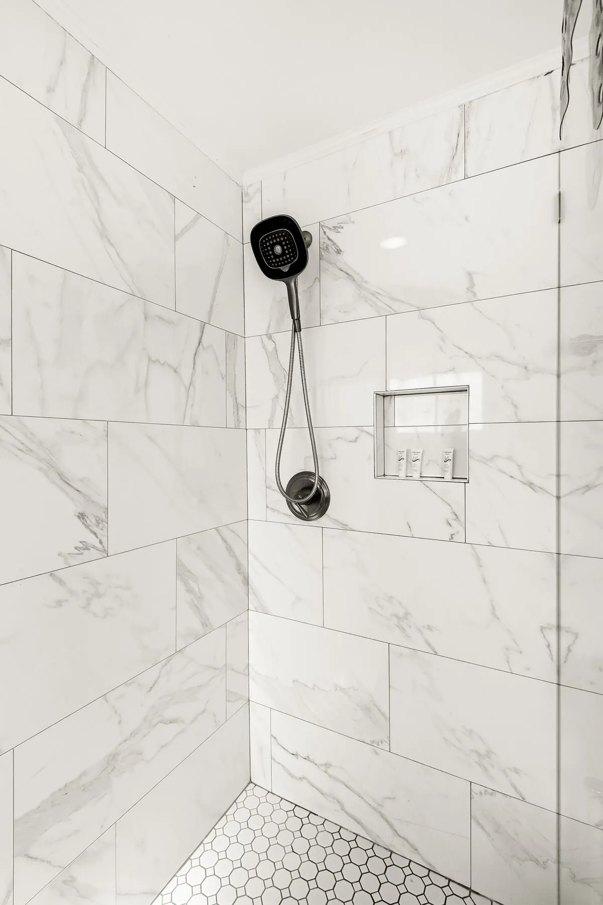 Spacious walk in shower