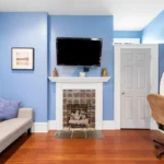 An original fireplace