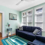 A sleeper sofa for extra guests