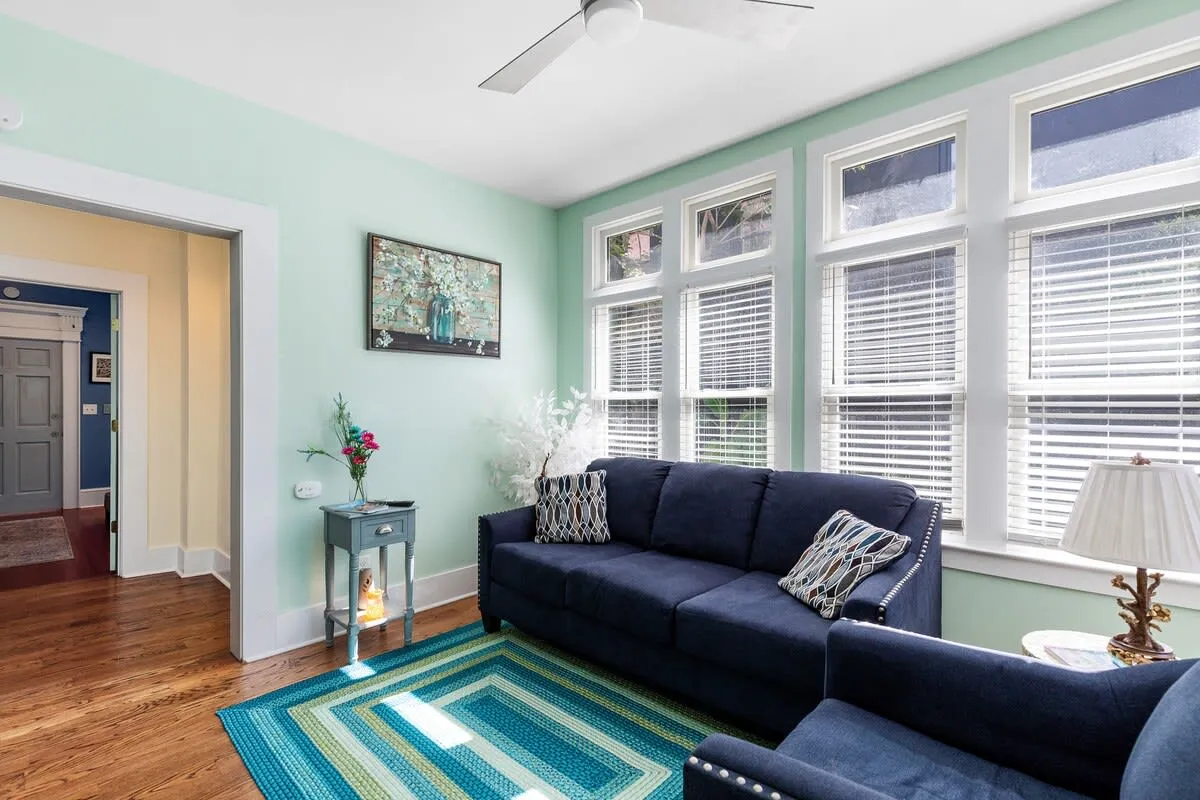 A sleeper sofa for extra guests