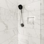 Large tiled walk in shower