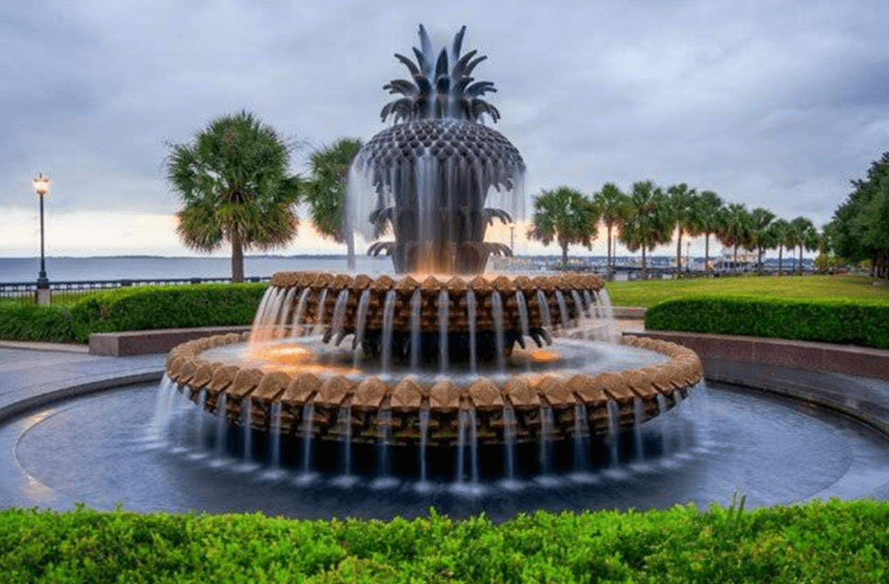 Pineapple fountain at Waterfront Park Charleston